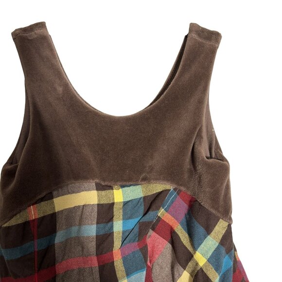 Plaid Patchwork Girls Dress By Eliane Et Lena Paris - Picture 3 of 7